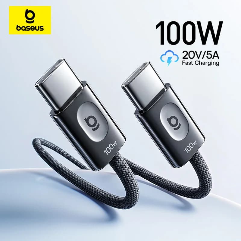 100W snabbladdningskabel USB-C till USB-C för laptops
