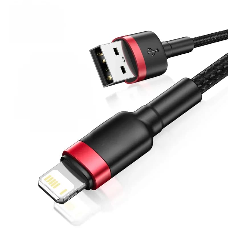 Snabbt laddande USB-kabel för iPhone, 2,4A datasynk