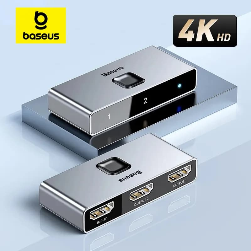 Dubbelriktad HDMI-växlare, 4K 60Hz HDR