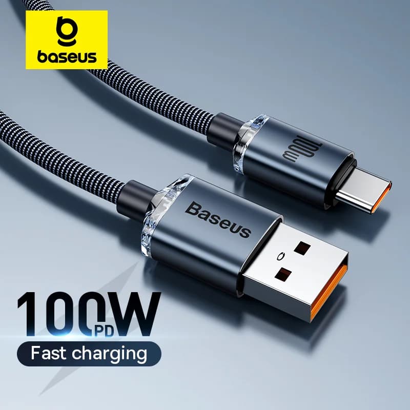 USB-C snabbladdningskabel, stöd för 6A 66W