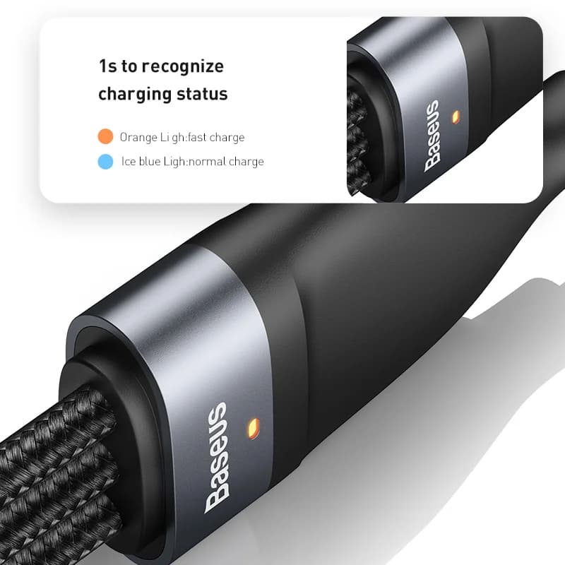 3-i-1 100W Snabbladdningskabel med Type-C och Micro USB