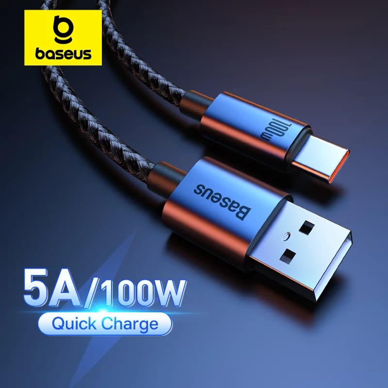 100W snabb laddning USB-C kabel för Android-telefoner